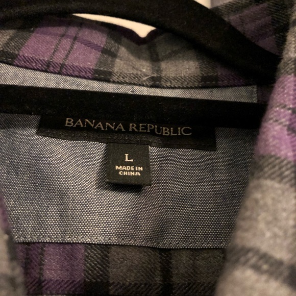 Banana republic long sleeve medium weight plaid - Picture 2 of 2